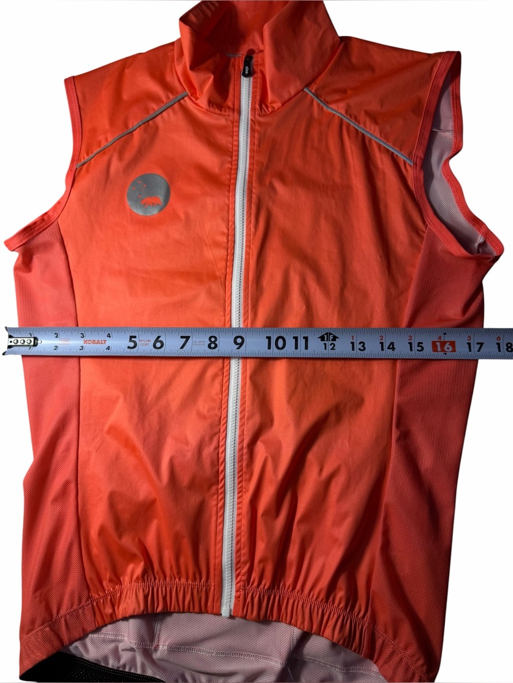 Wyn Republic UNISEX WINDSTOP GILET - SEE ME NOW size medium orange - Picture 14 of 16